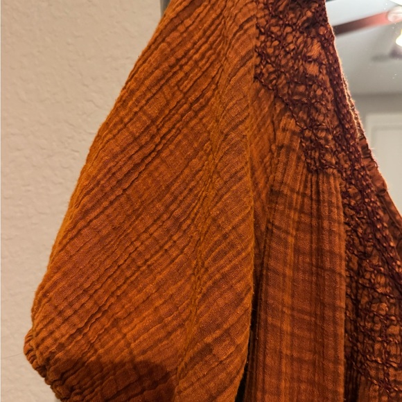 Free People Sunday Stroll Orange Bohemian cotton Maxi Dress 😍 - Picture 14 of 14